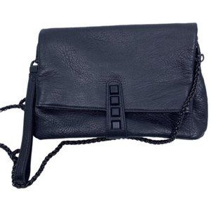 Nicole Miller Nwot Msrp Black Leather Cross Body B